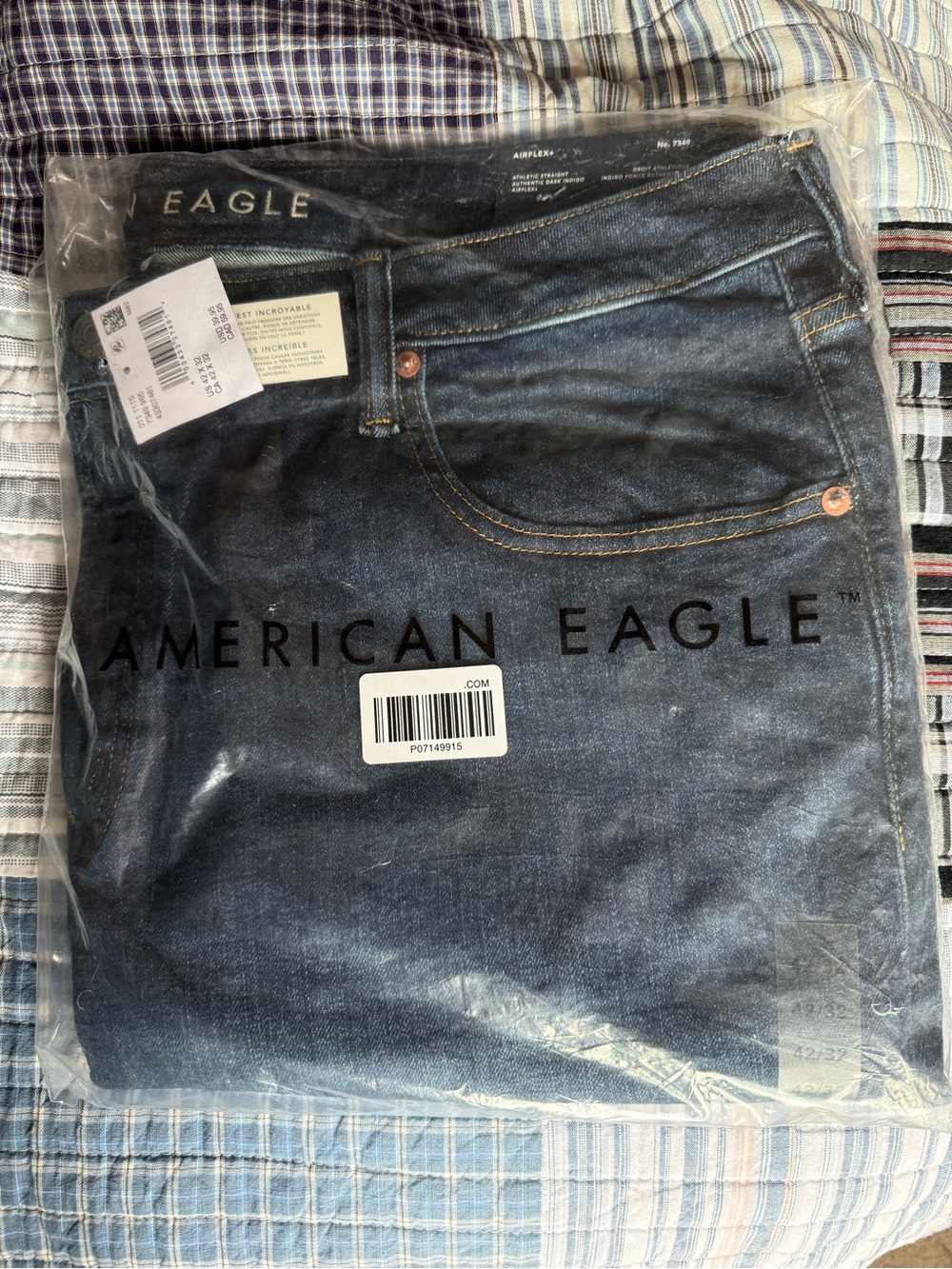 American Eagle Outfitters Men’s Dark Indigo Straight Jeans